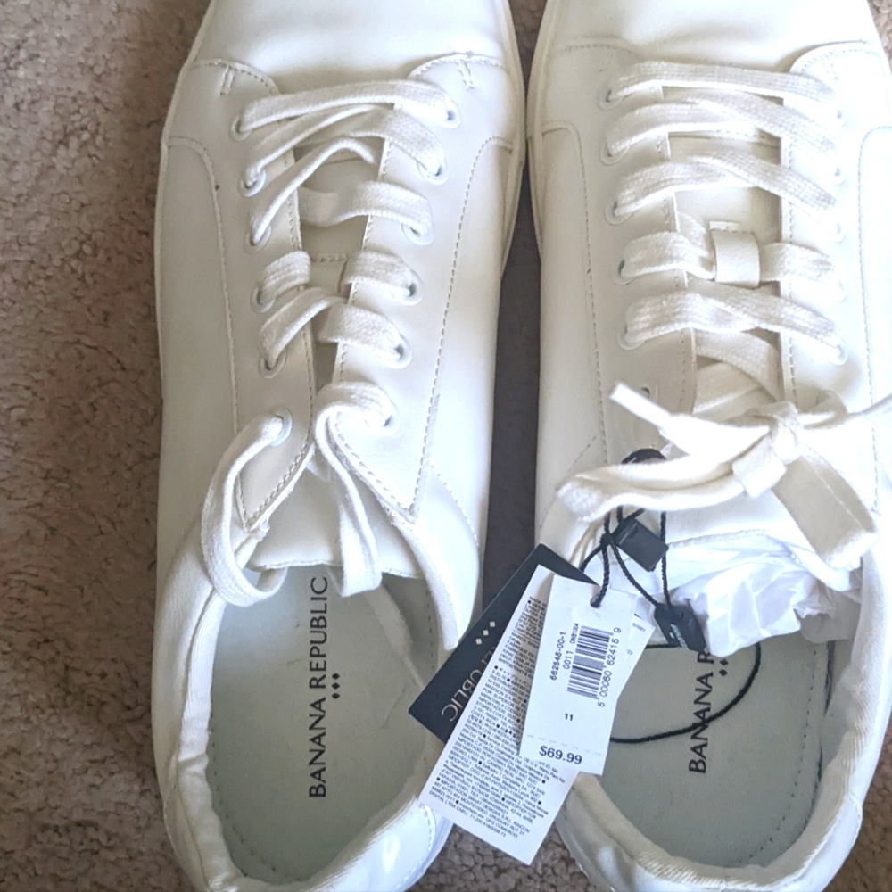 Banana republic white sneakers size 11 mens